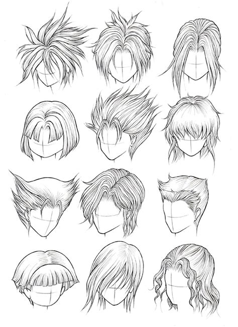 manga men hair